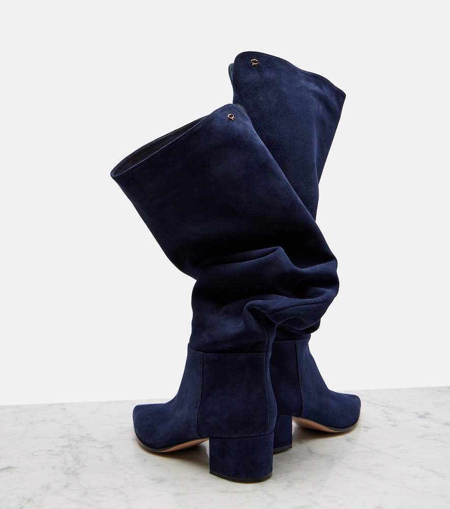 Suede Knee-High Boots
