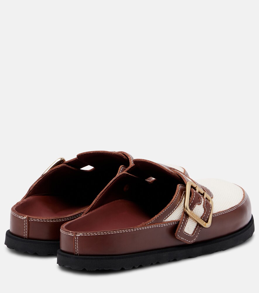 1774 Boston Leather-Trimmed Woven Clogs