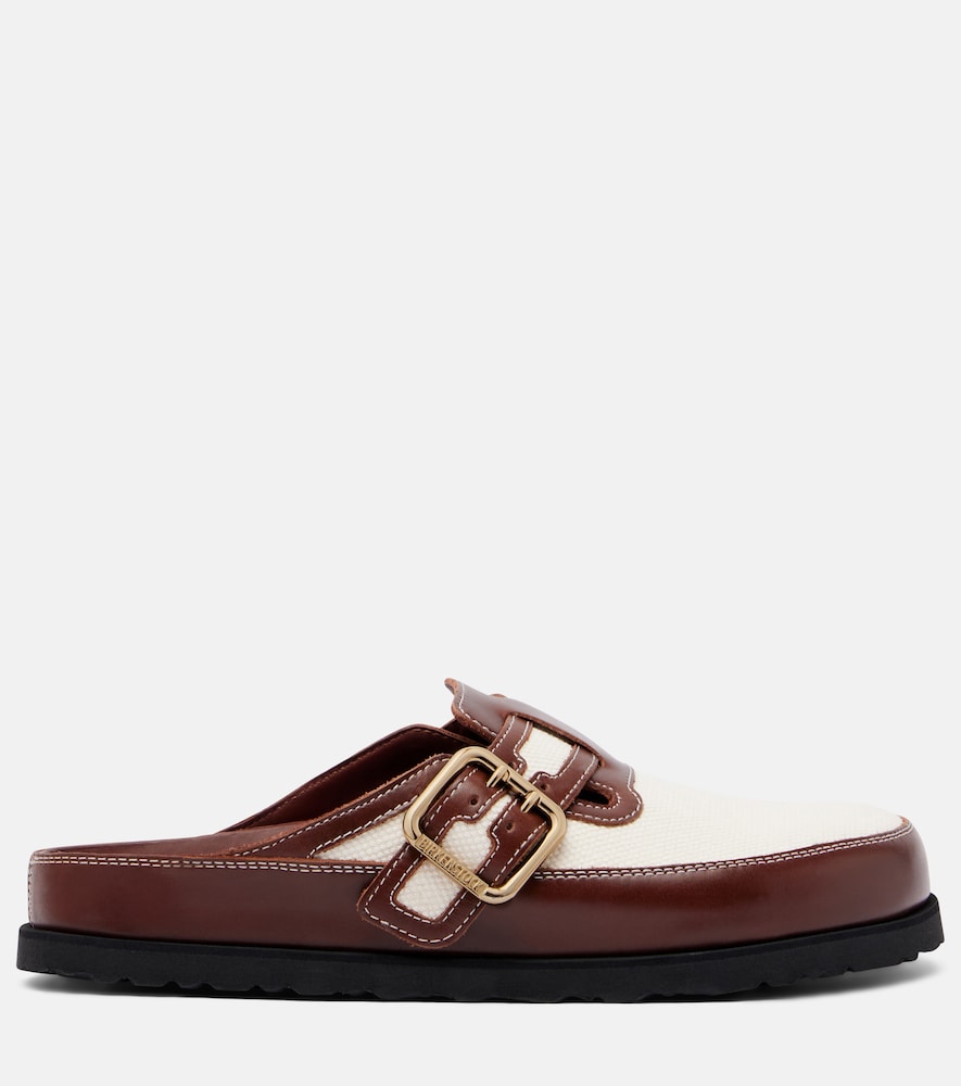 1774 Boston Leather-Trimmed Woven Clogs
