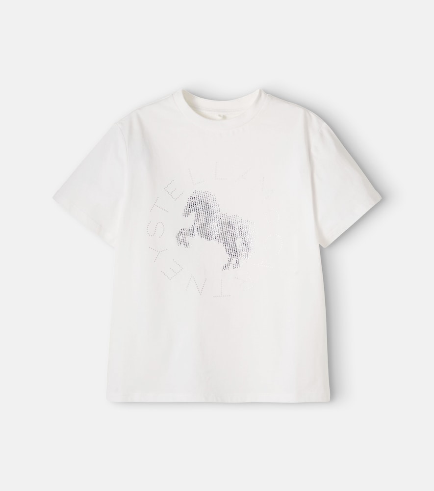 Verziertes T-Shirt aus Baumwoll-Jersey