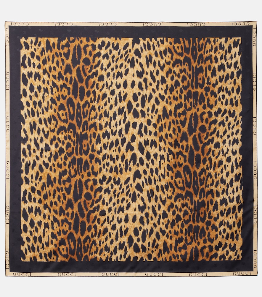Foulard in twill di seta con stampa