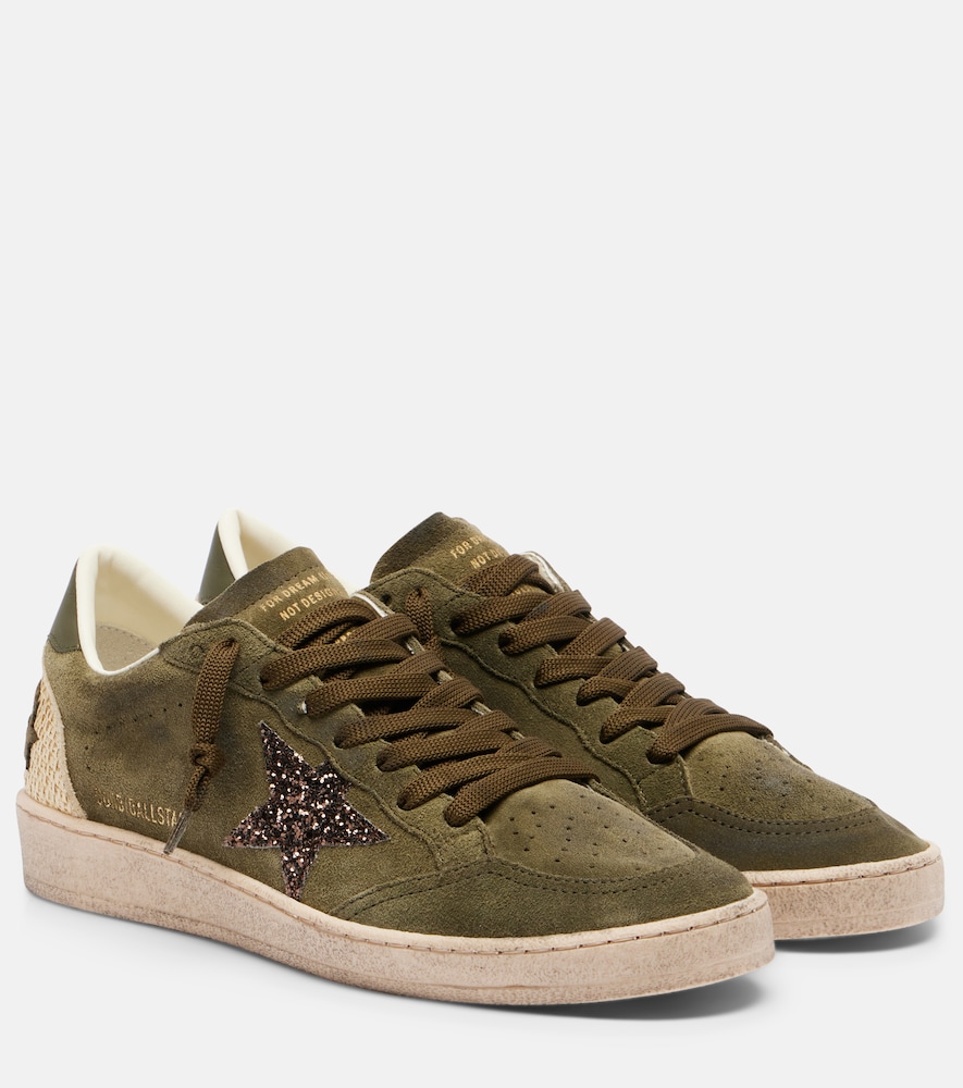 Sneakers Ball Star in suede con glitter