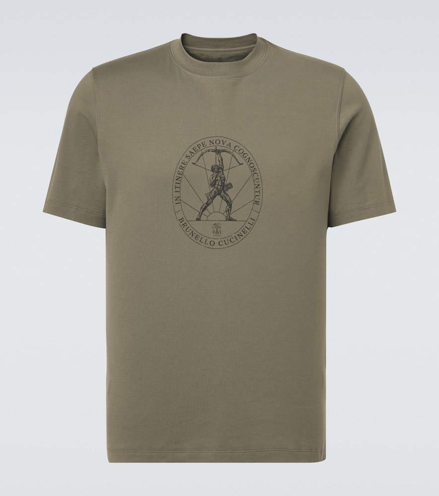 T-shirt in jersey di cotone con stampa