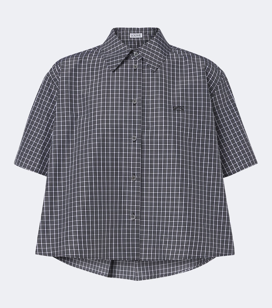 Camicia in misto cotone a quadri