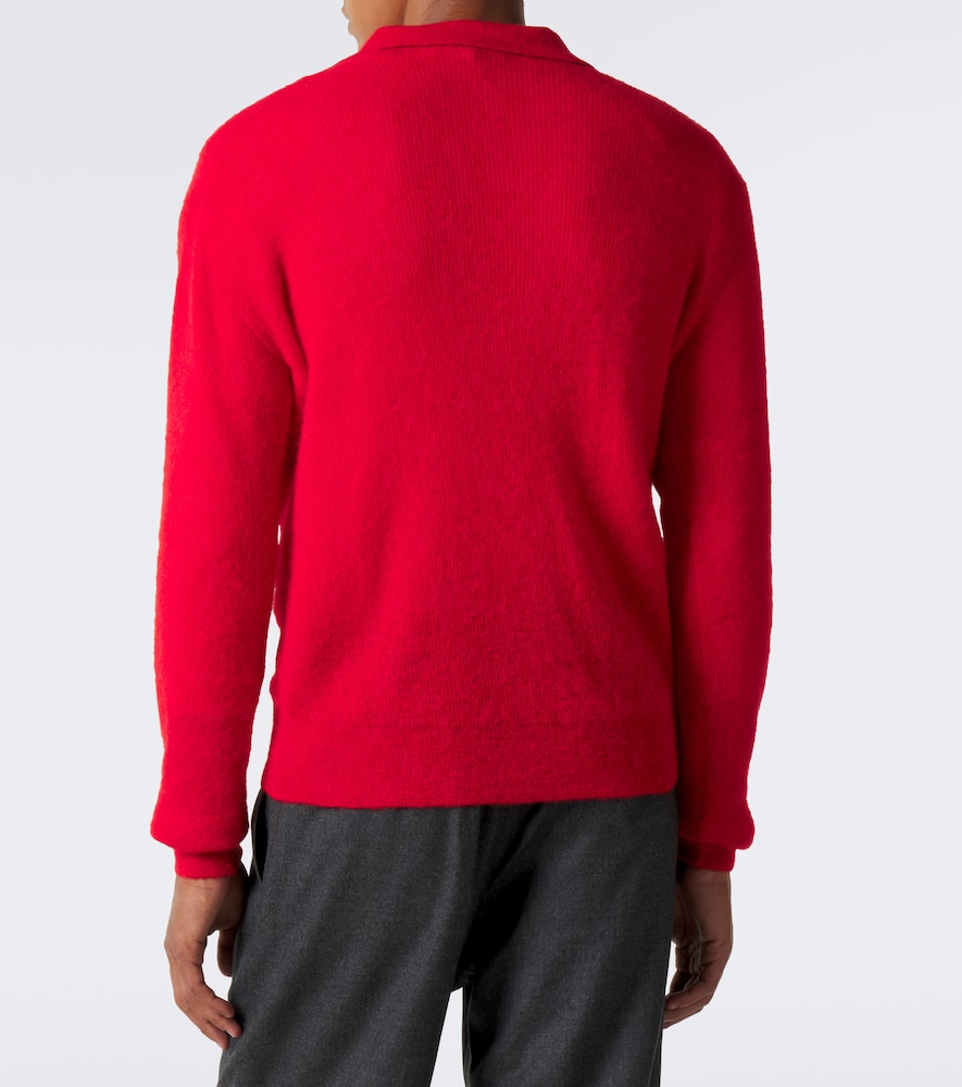 Alpaca-Blend Polo Sweater