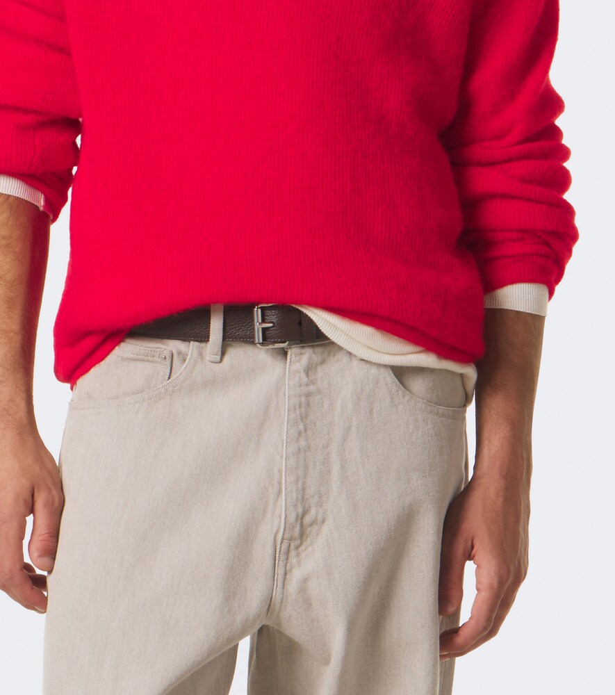 Alpaca-Blend Polo Sweater