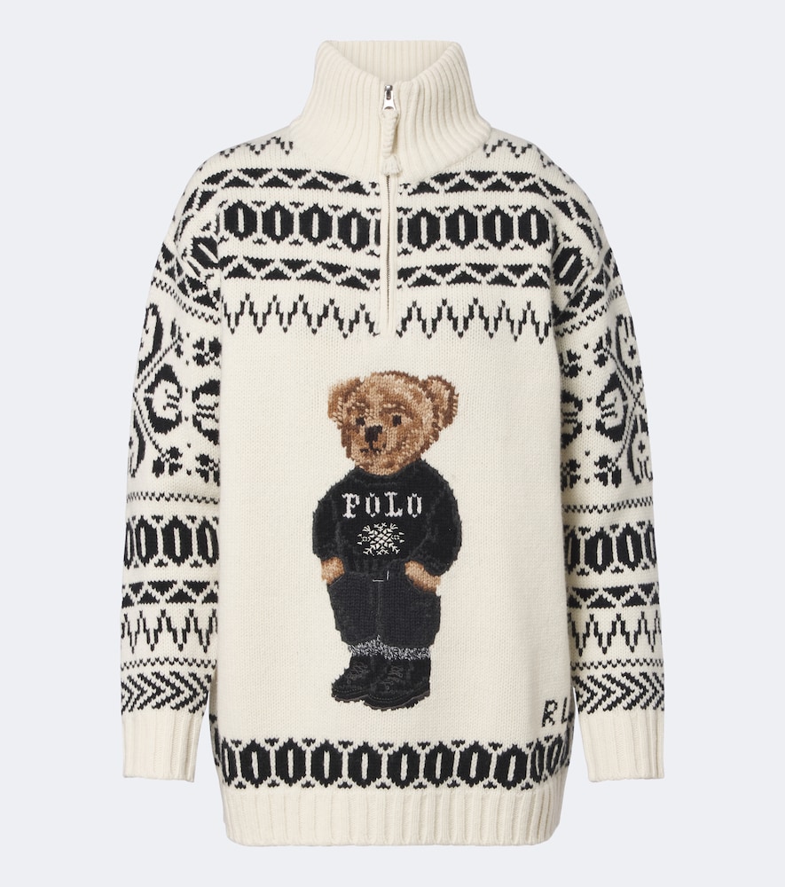 Polo Ralph Lauren Polo Bear Wool And Cashmere Sweater In White