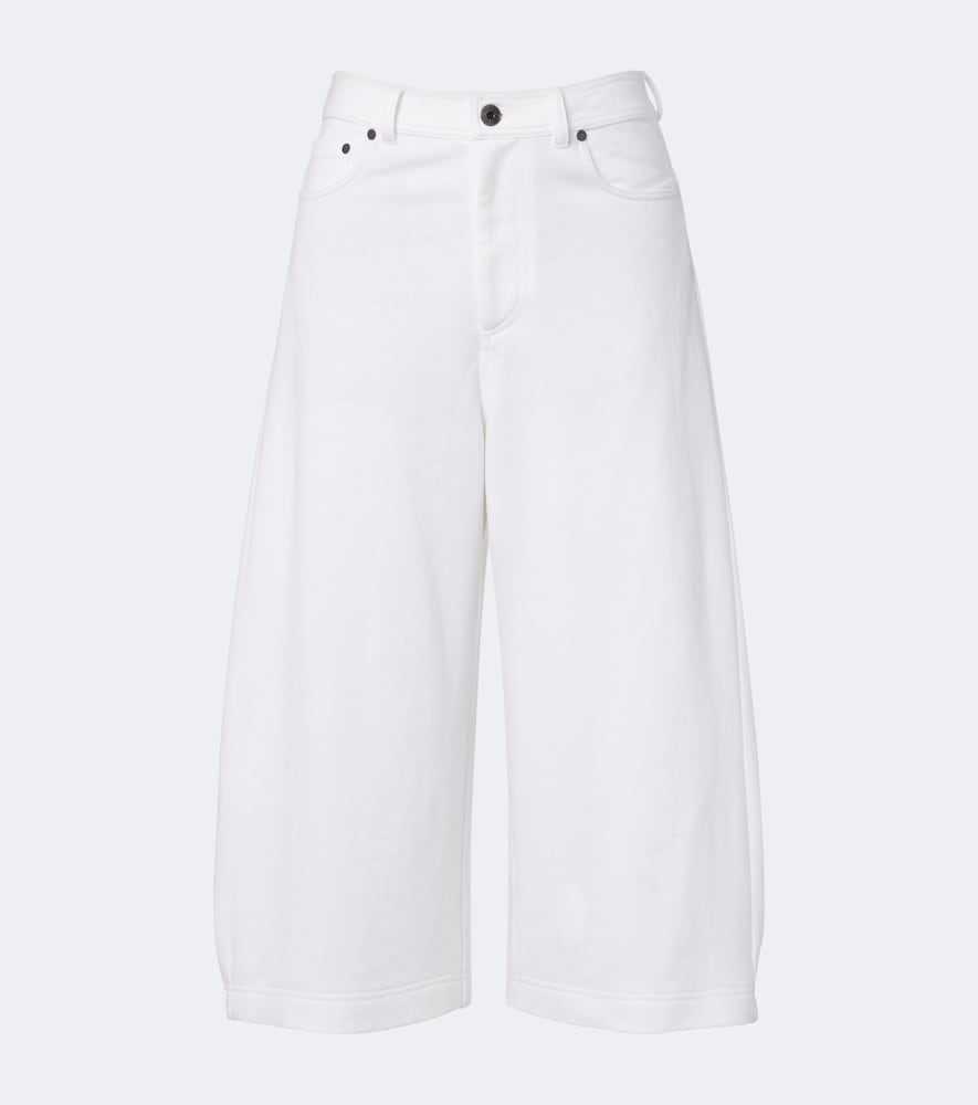 Culottes aus Baumwolle und Leinen