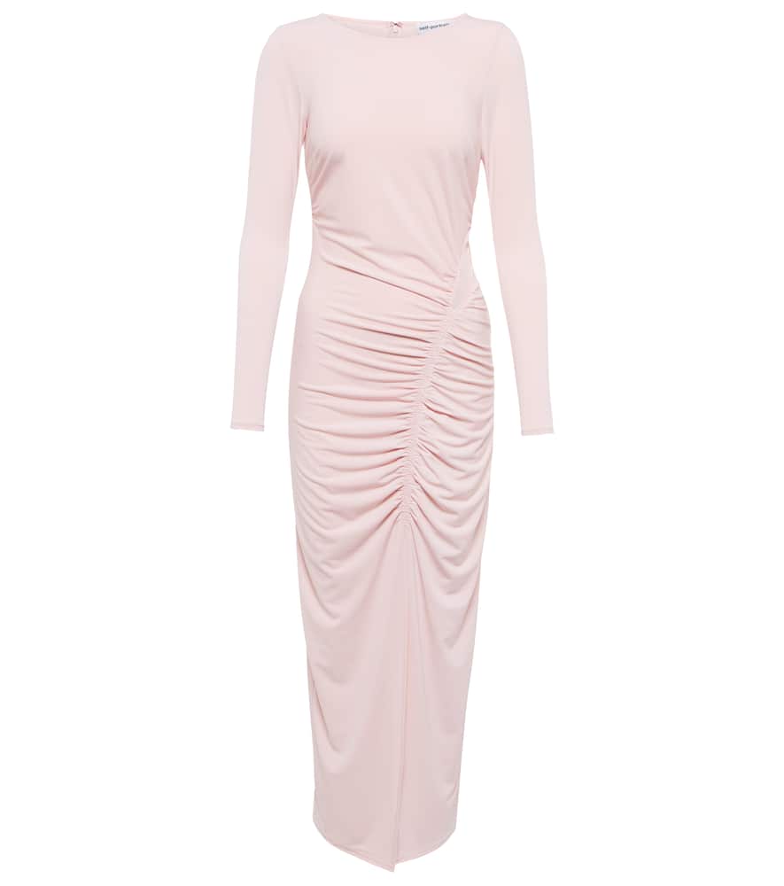Self-Portrait Cutout ruched midi dress