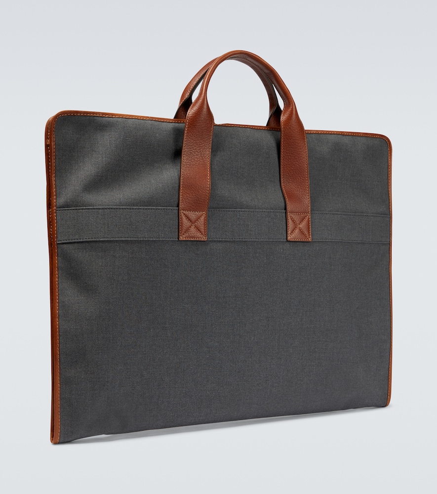  Brunello Cucinelli Brunello Cucinelli Kleidersack Aus Canvas Mit Leder 
