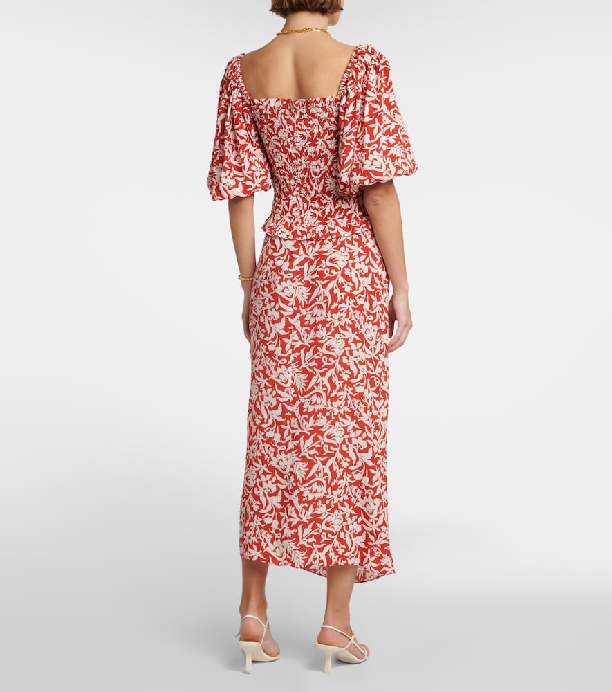 Polo Ralph Lauren Floral Shirred Crêpe Top
