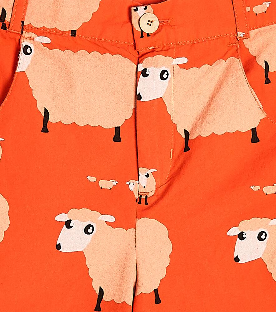 The Animals Observatory Bedruckte Shorts Pig Aus Baumwolle In Red Sheep