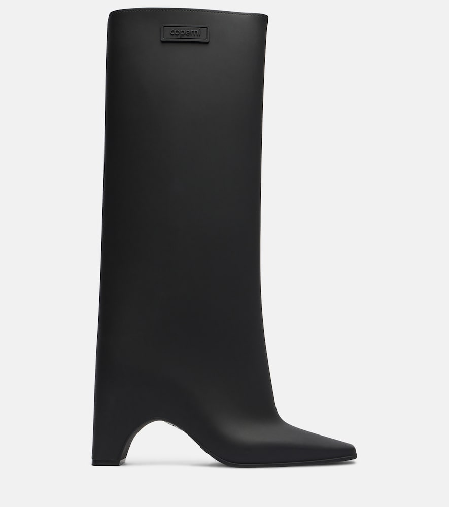 Rubber Bridge Knee-High Boots