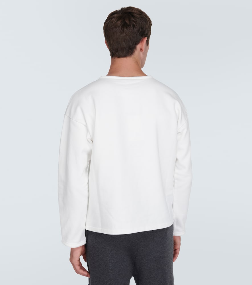 Bode Daisy Never Tell Cotton Henley Shirt In White