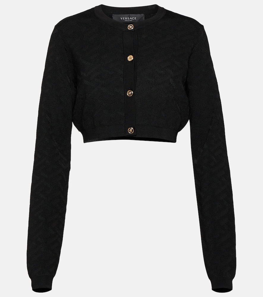 Versace Medusa jacquard cropped cardigan
