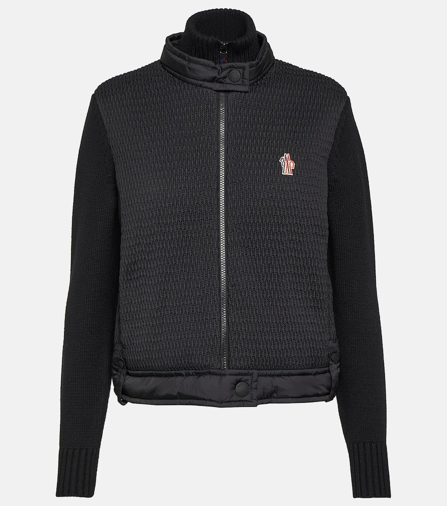 Moncler Down-paneled Jacket In Black