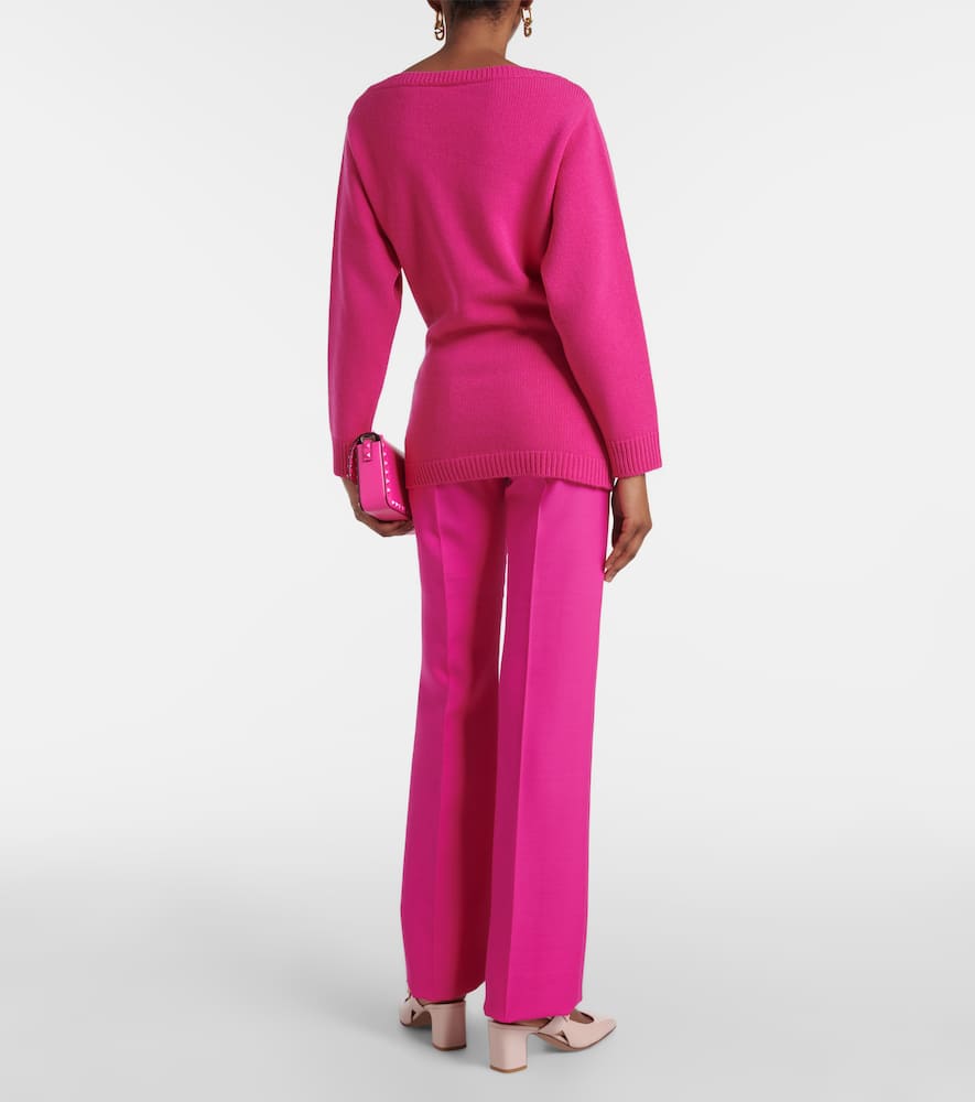 Valentino Pullover Aus Schurwolle In Pink