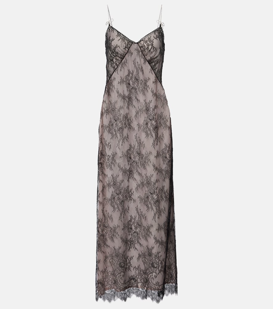 Rebrodé lace midi dress