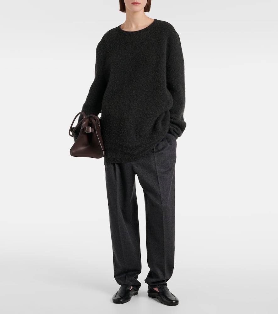 The Row Igor Pleated Straight-leg Pants In Black