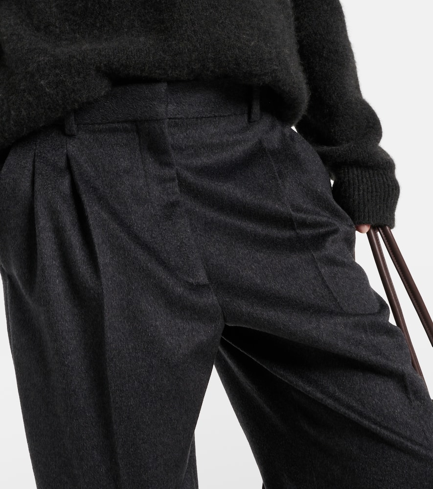 The Row Igor Pleated Straight-leg Pants In Black