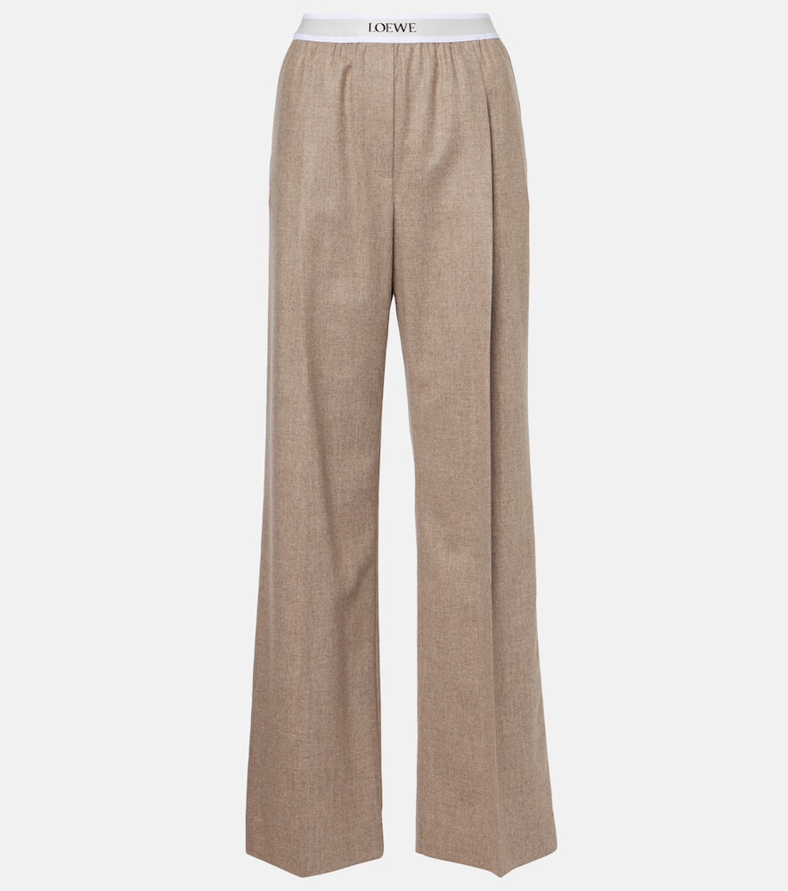 Loewe Wool and cashmere wide-leg pants