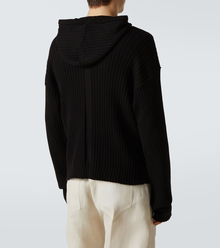 Rick Owens Zip-up Cotton Cardigan In Black