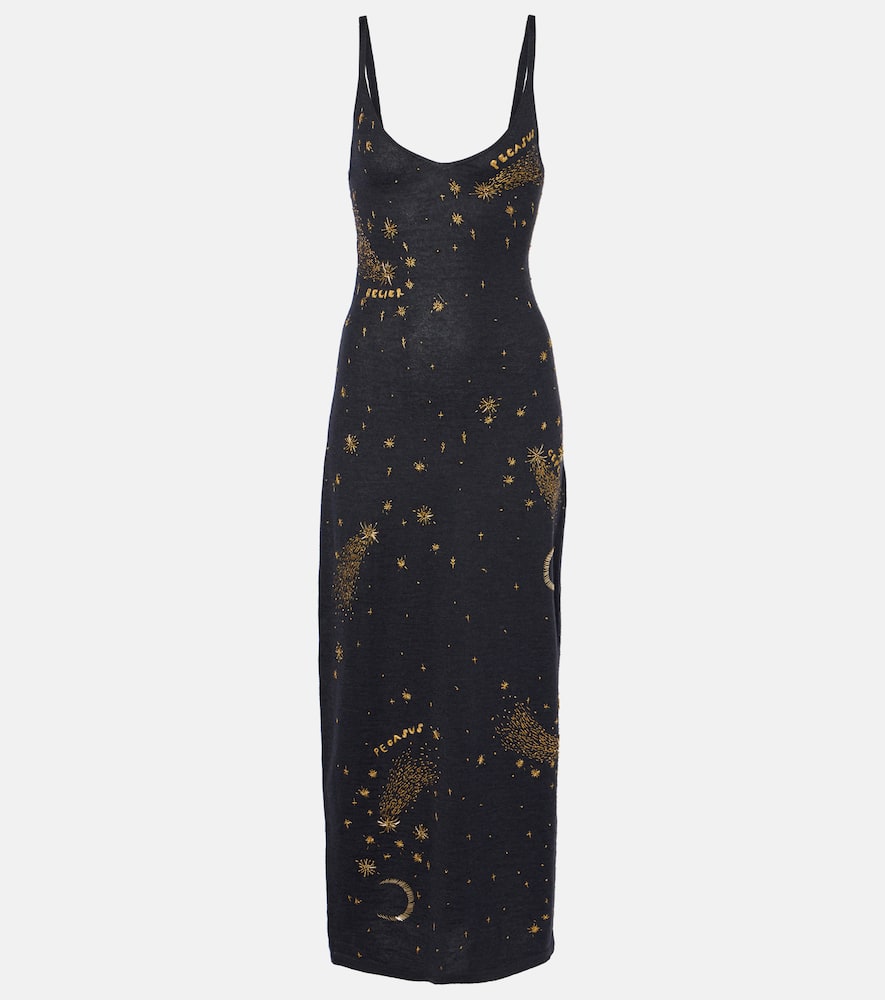 Denise wool and silk gown