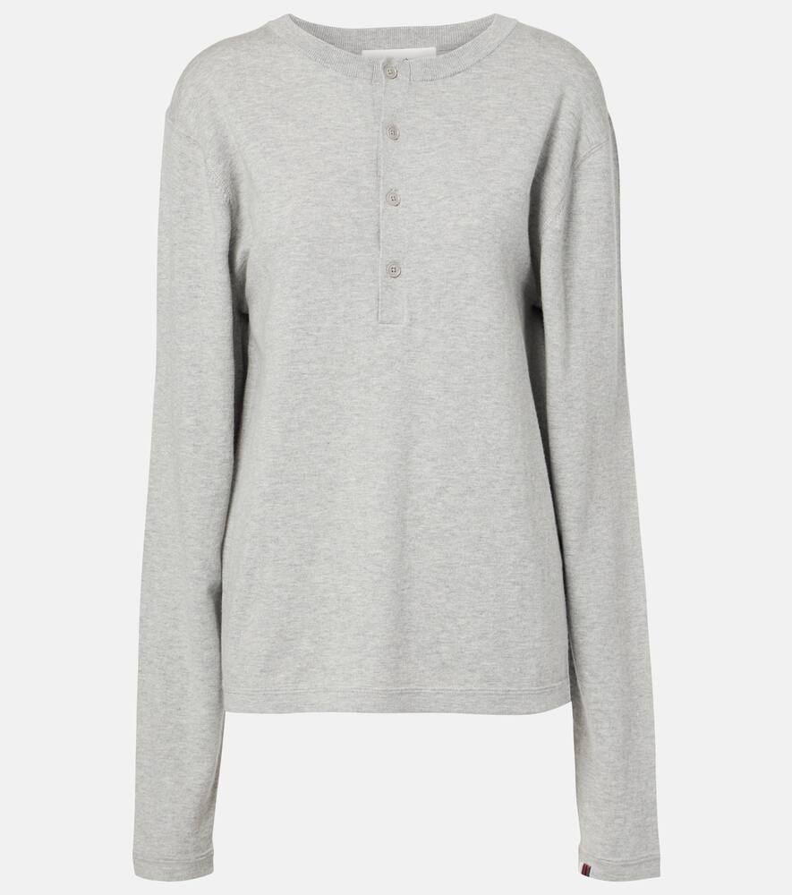 Extreme Cashmere Herman cotton and cashmere Henley shirt