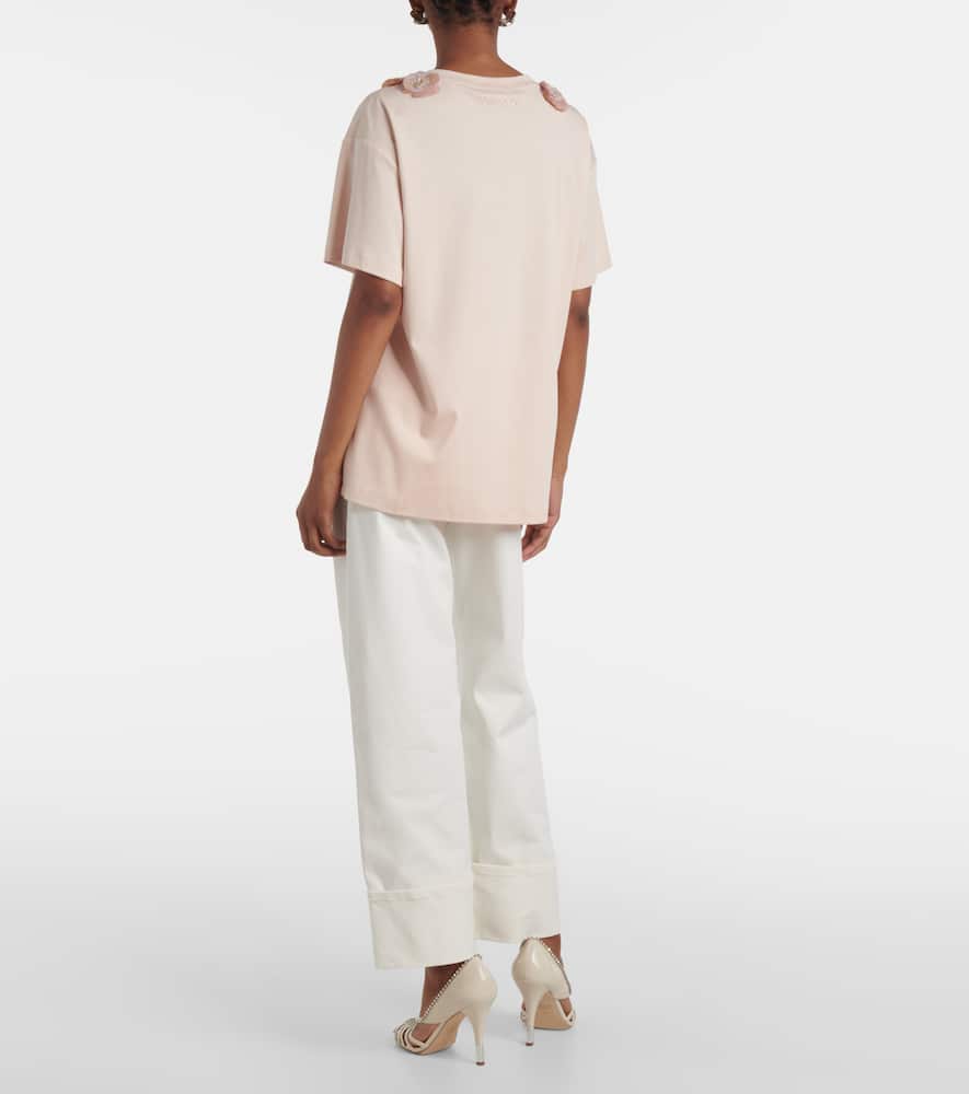 Max Mara Gennaio Embellished Jersey Top In Beige