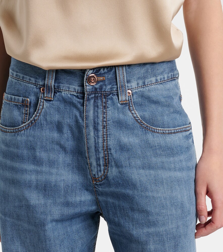  Brunello Cucinelli Brunello Cucinelli Mid-rise Straight Jeans 