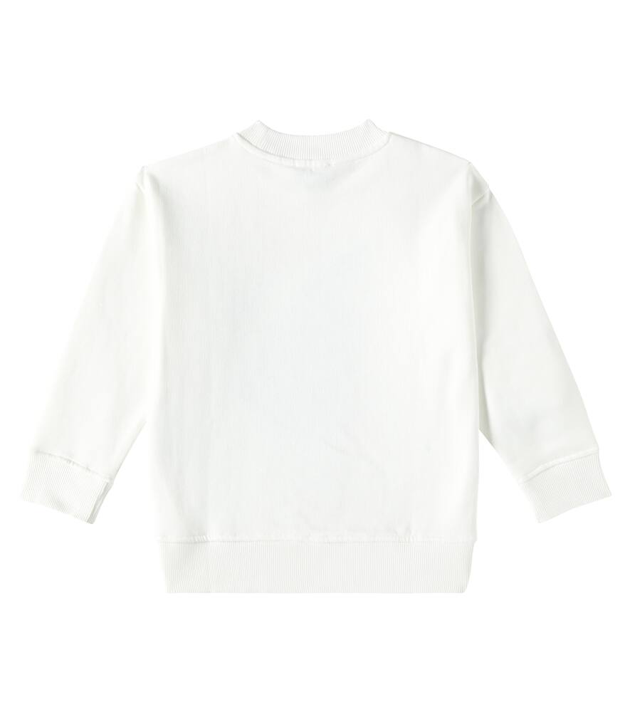 Stella Mccartney Printed Cotton Crewneck Sweatshirt In White
