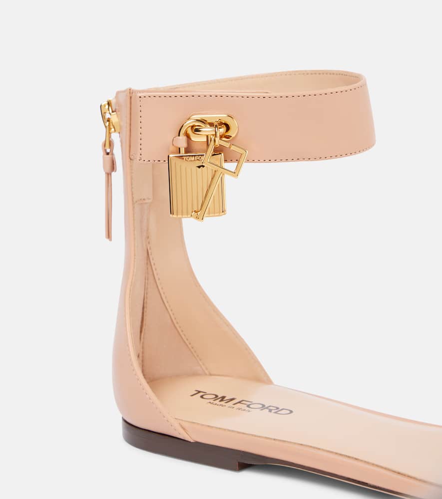 Tom Ford Sandalen Padlock Aus Leder In Pink