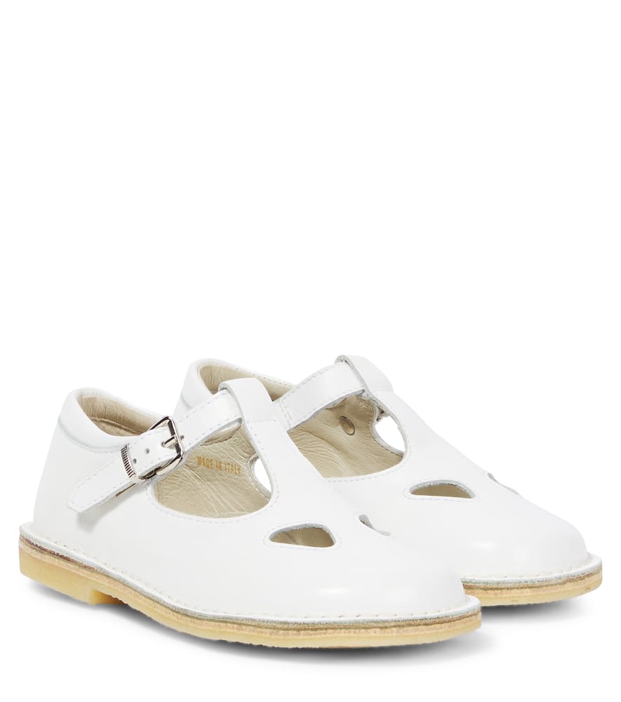 Il Gufo Leather Sandals In White