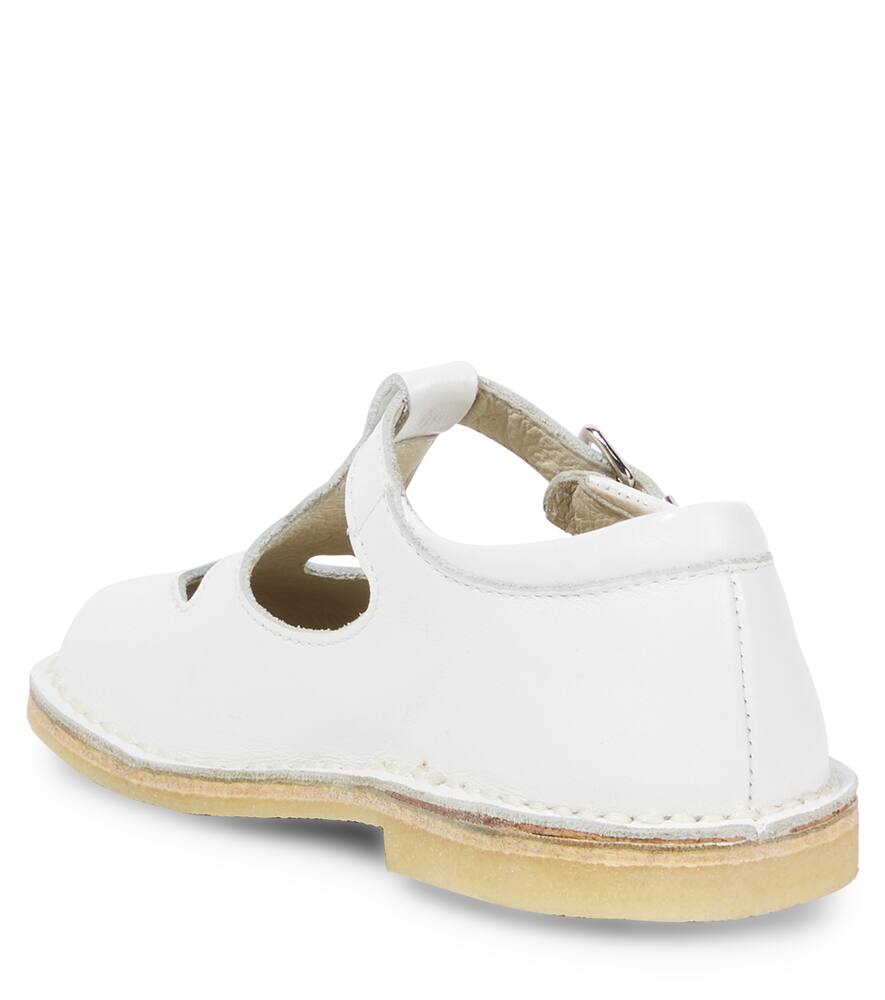 Il Gufo Leather Sandals In White