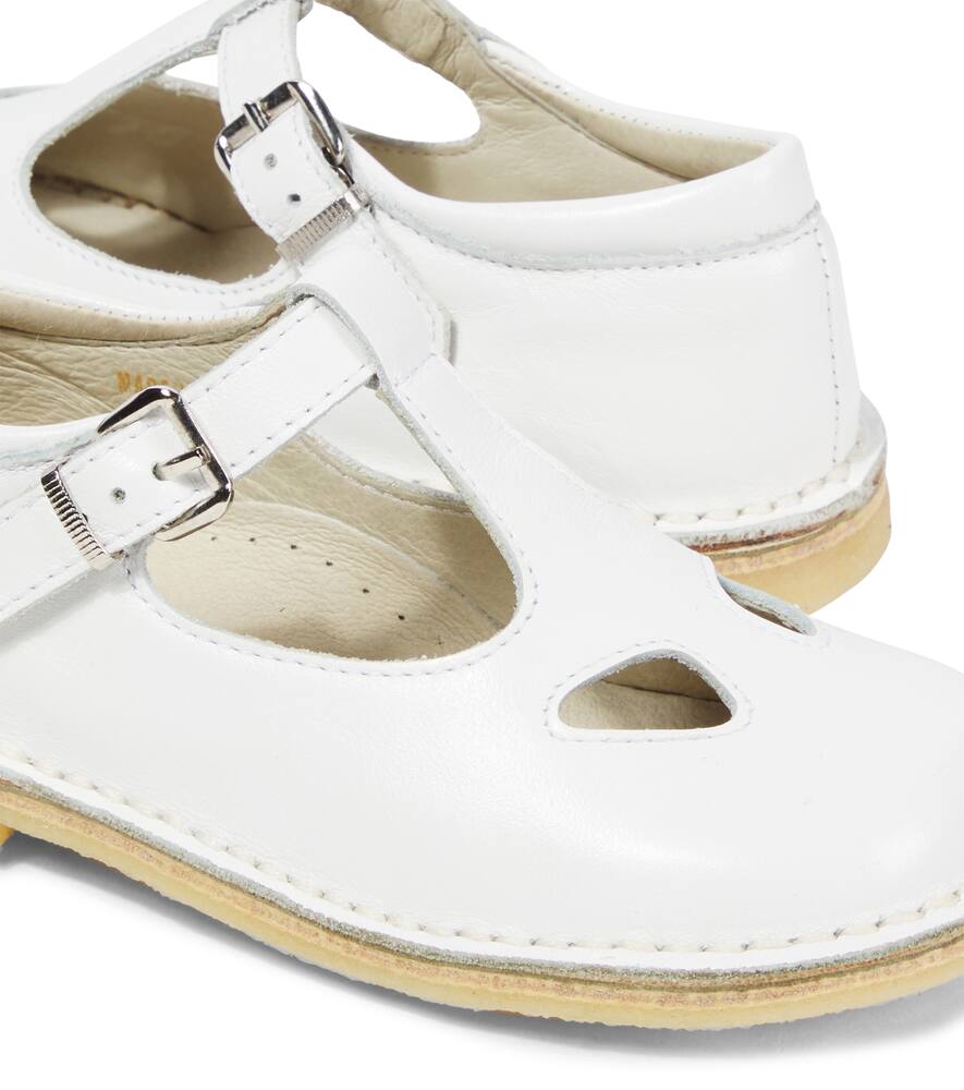 Il Gufo Leather Sandals In White