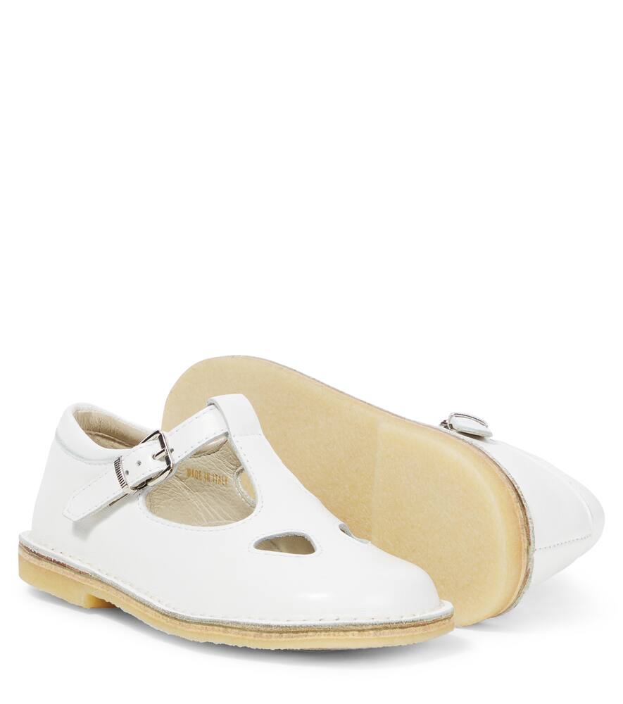 Il Gufo Leather Sandals In White