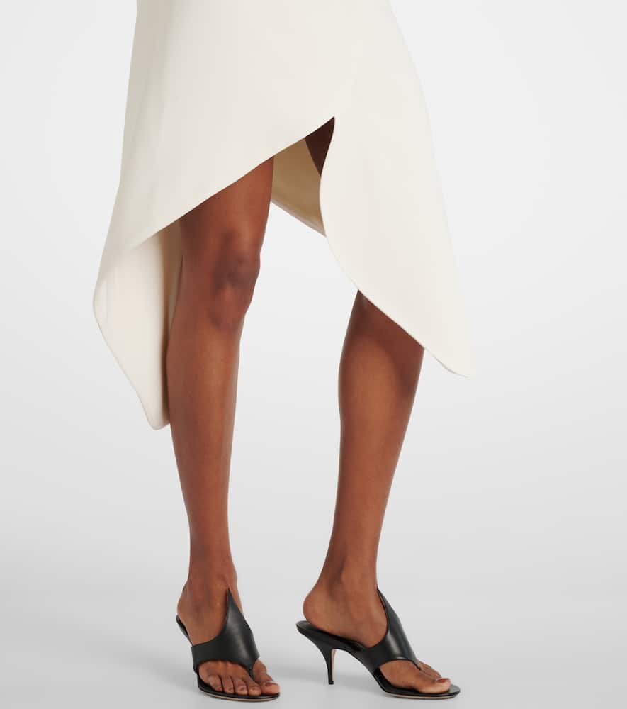 Shop Ferragamo Asymmetric Midi Dress