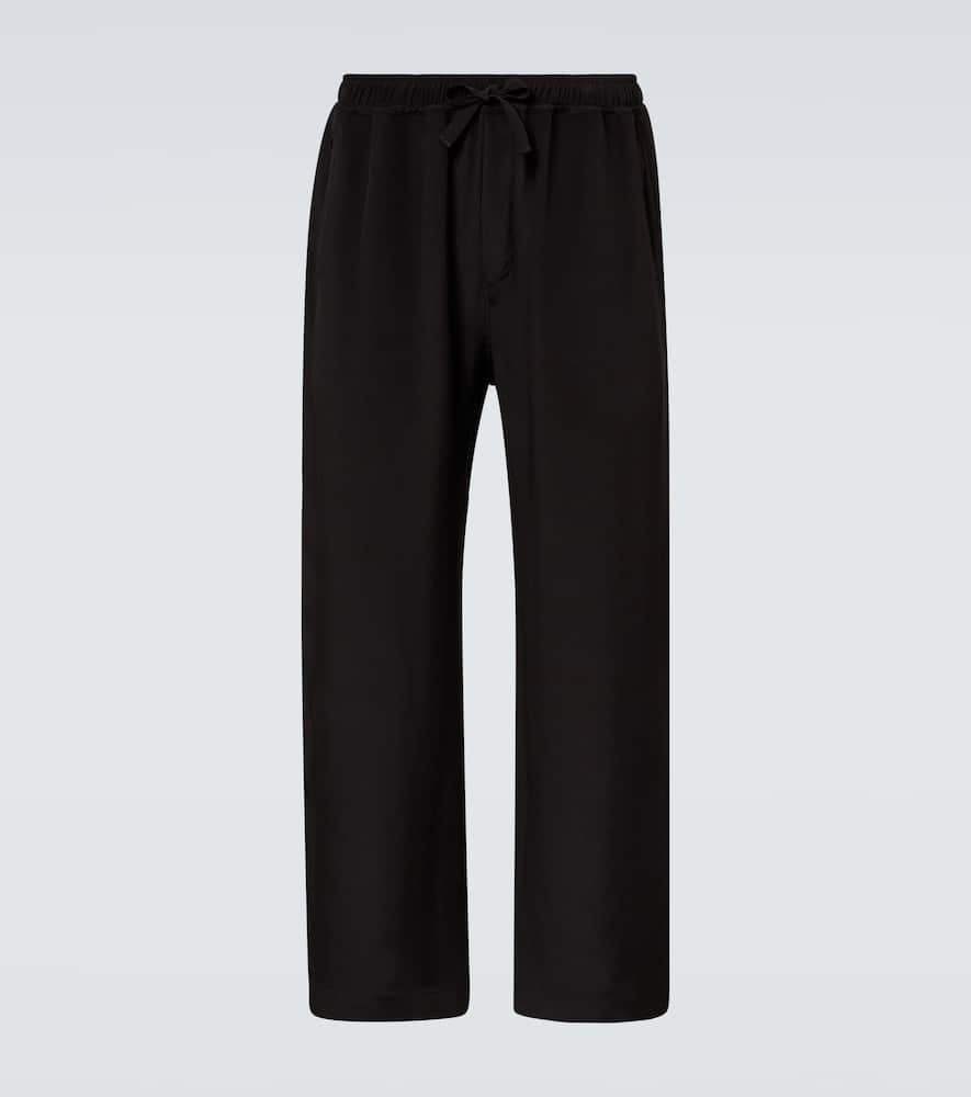 Silk wide-leg pants