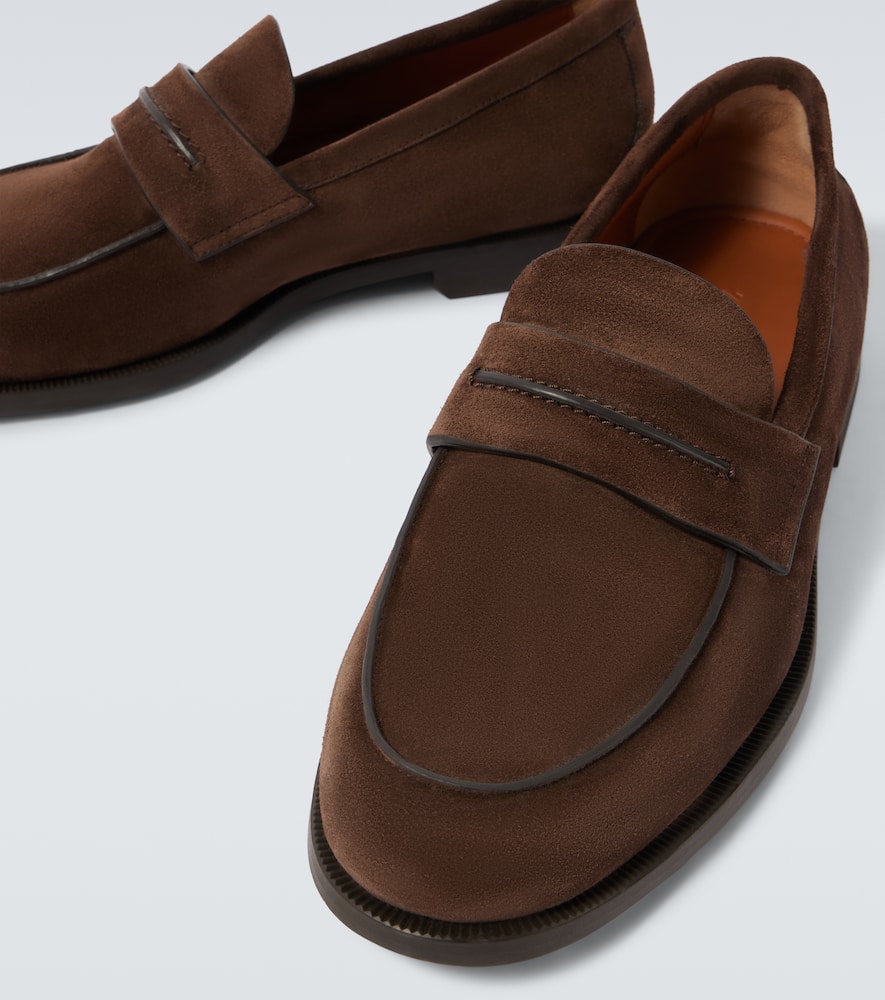 Zegna Suede Driving Loafer In Multi
