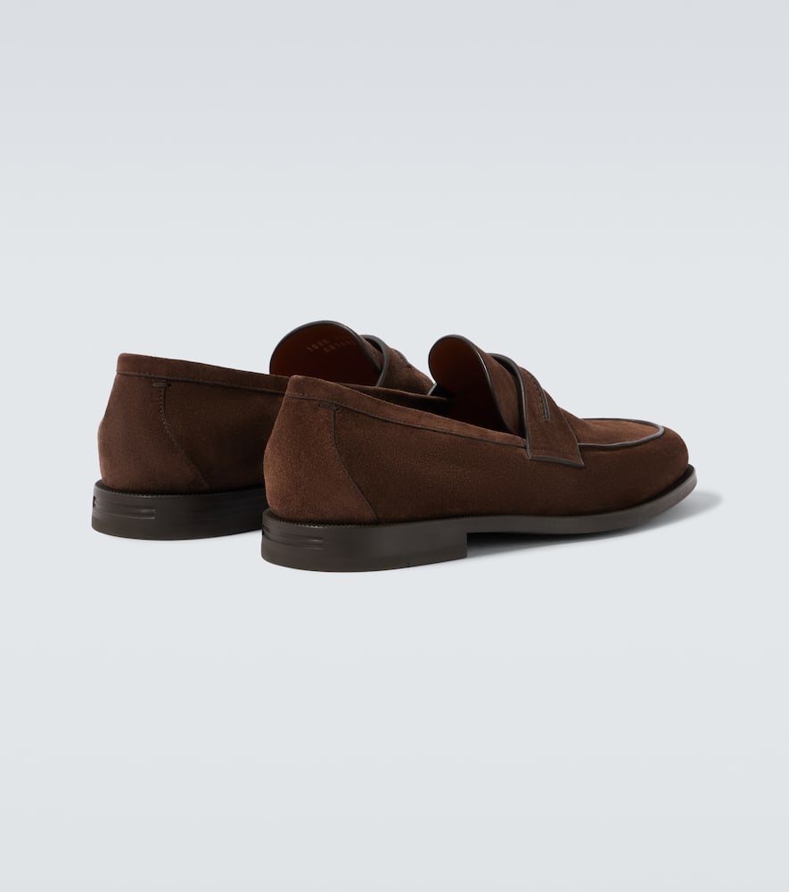 Zegna Suede Driving Loafer In Multi