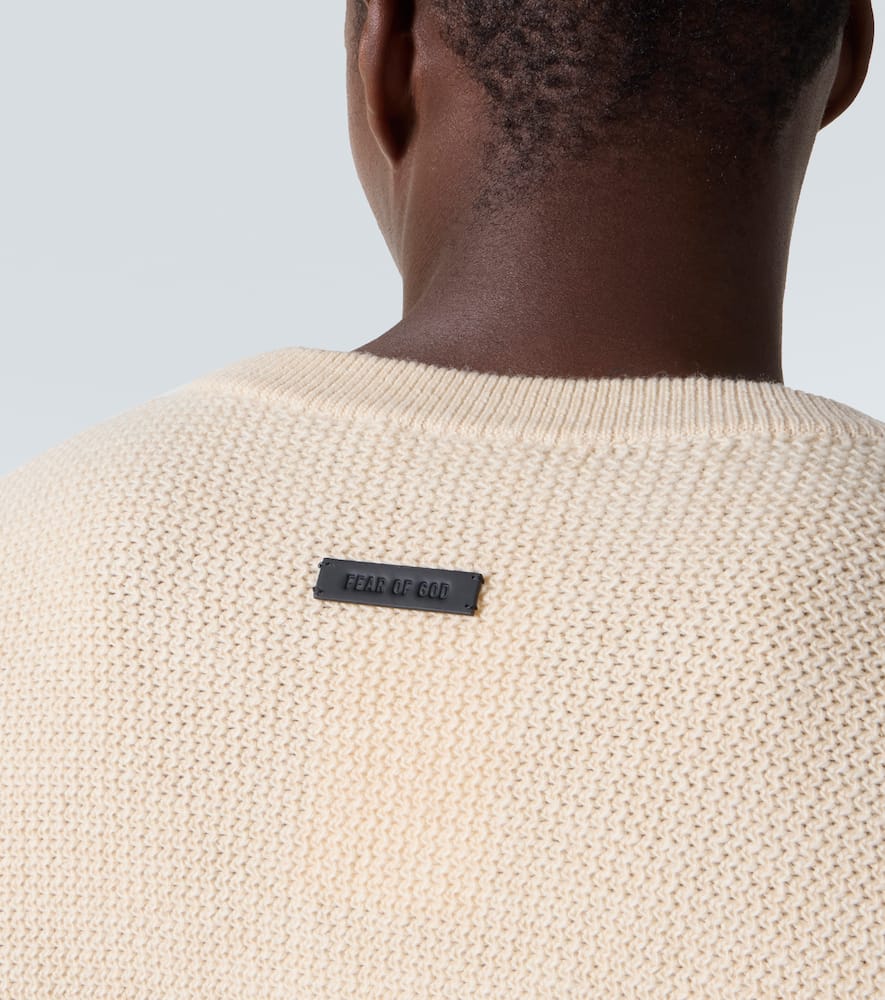 Fear Of God Henley Virgin Wool Sweater In Neutral