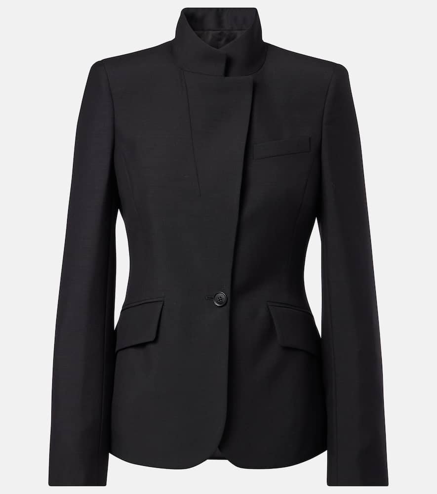 Alexander Mcqueen Wool And Mohair Jacket In Black