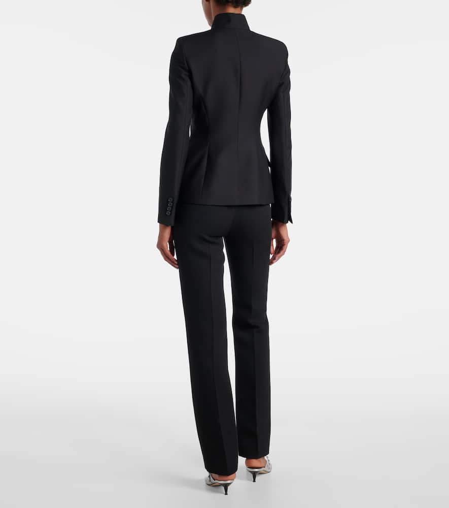 Alexander Mcqueen Wool And Mohair Jacket In Black