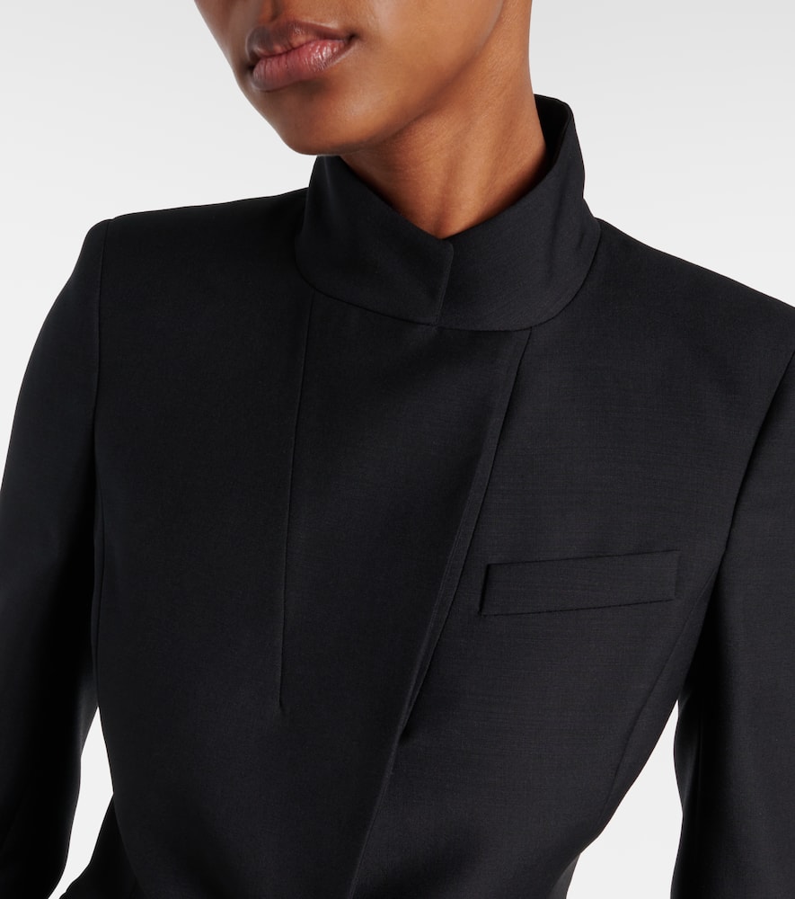 Alexander Mcqueen Wool And Mohair Jacket In Black