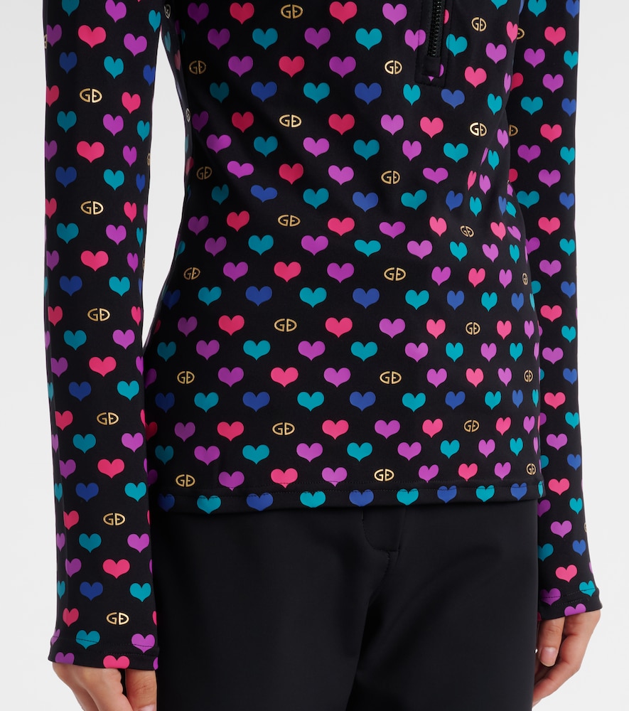 Cuori Printed Ski Top