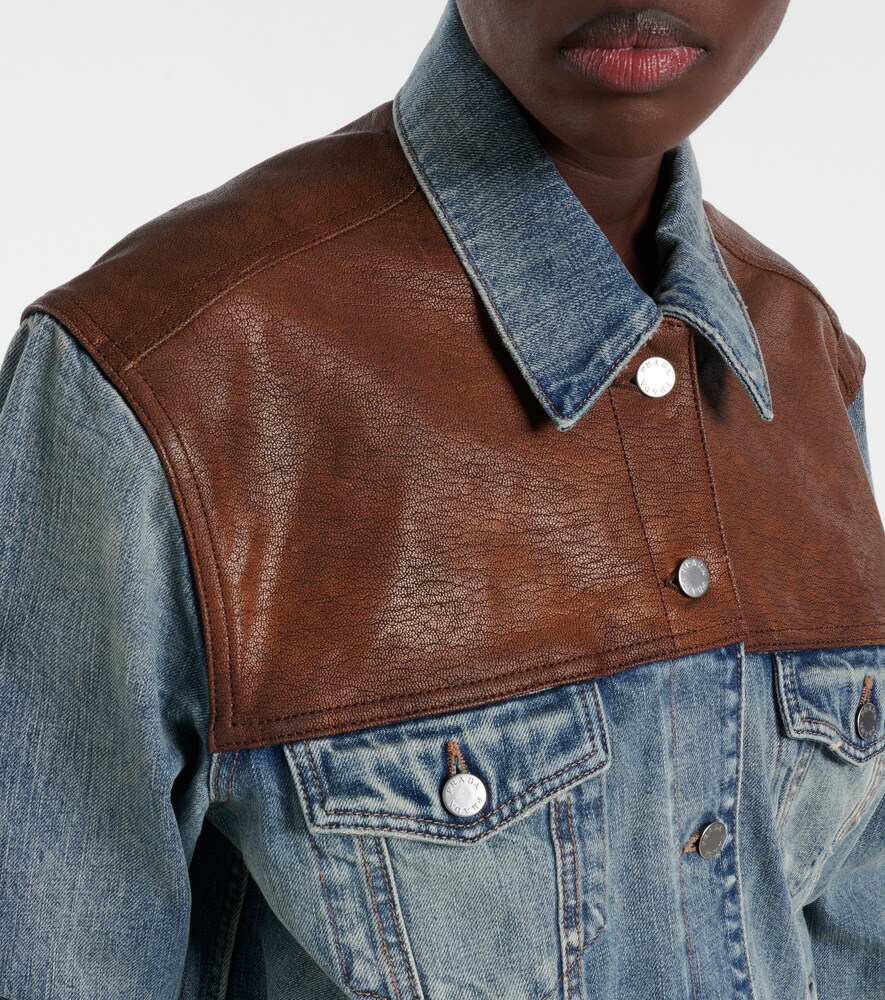 Prada Prada Jeansjacke Mit Leder 