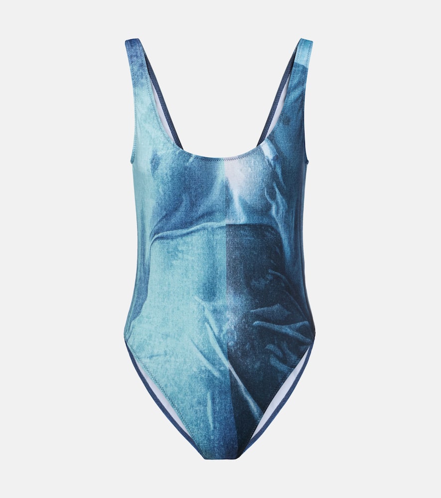 Jean Paul Gaultier Abstract-print Swimsuit In Animal Print