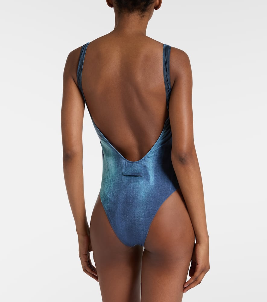 Jean Paul Gaultier Abstract-print Swimsuit In Animal Print