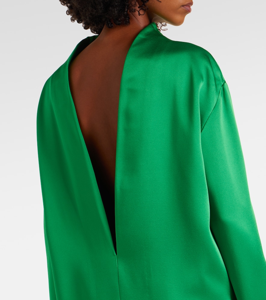 Tom Ford Crêpe Satin Gown In Green