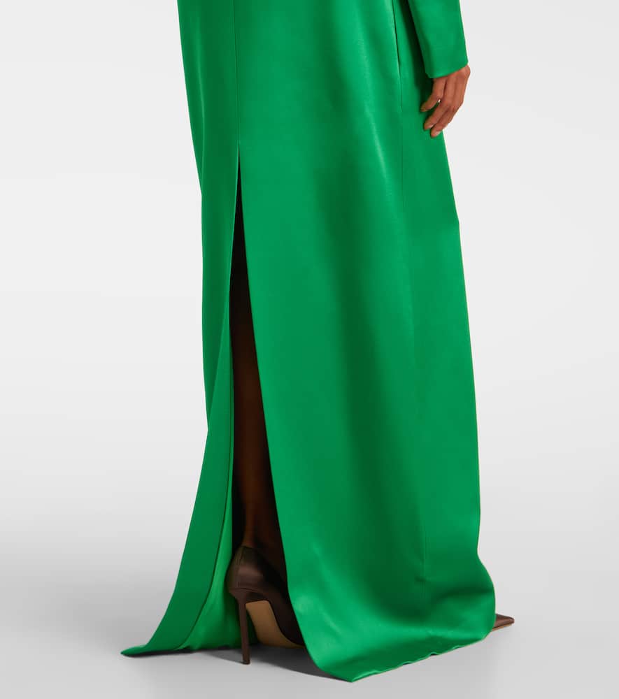 Tom Ford Crêpe Satin Gown In Green